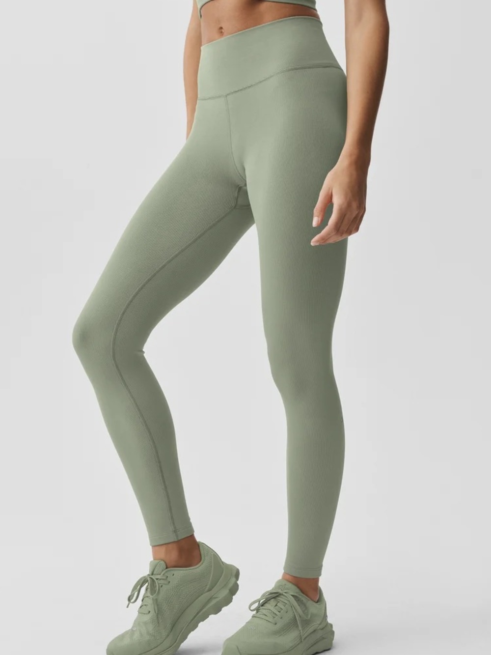 Alo Seamless Modal Ribbed High-Waist 7/8 Legging